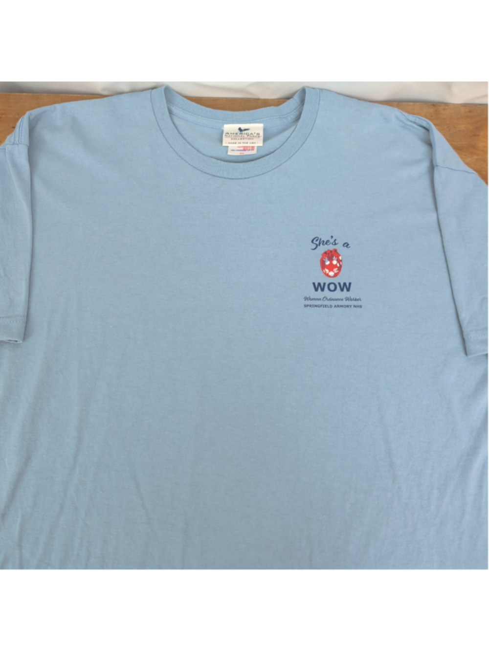 She's a WOW, Woman Ordnance Worker USA Made Springfield Armory T-Shirt XL